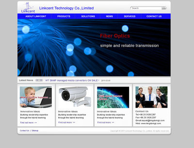 深圳光通信客戶企業外貿網站|網頁設計|UI|jiahuizi1215 - 原創設計作品 